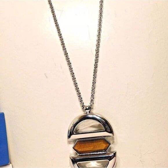Lia Sophia "Magnetic" Necklace, 32-35", Tiger's Eye, NWT - Picture 7 of 7